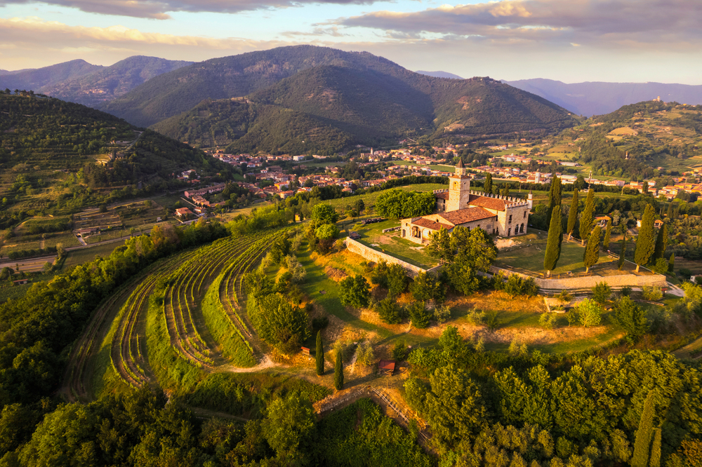 Foto area della Franciacorta, vicino alla Tenuta Acquaviva